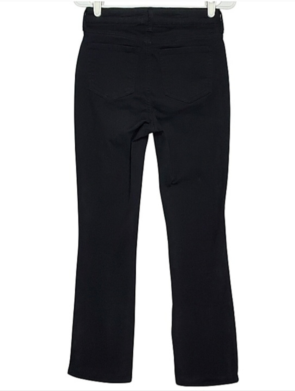 7643 * NYDJ Billie Mini Bootcut Jeans High Rise Slimming Black Denim Size 0 - Picture 2 of 14